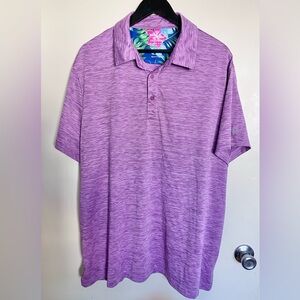 Birdie Bound Purple Men's Polo Shirt Size 2XL